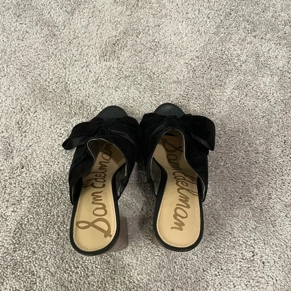 Sam Edelman Women’s Yumi Black Suede Heel Shoes - Picture 5 of 10